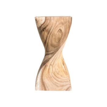 Estila Moderný elegantný príručný stolík Cerebra z tropického masívu svetlohnedej farby 30cm obrázok