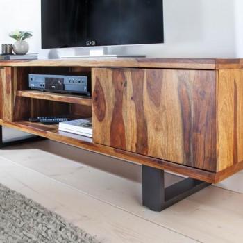 Estila Moderný elegantný TV stolík Fire and Earth 160cm z dreva sheesham obrázok