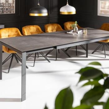 Estila Moderný jedálenský stôl Antan v antracitovom sivom prevedení s keramickou doskou a kovovou konštrukciou 240cm obrázok