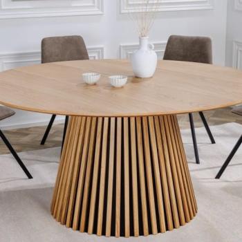 Estila Moderný jedálenský stôl Davidson z dreva okrúhly hnedý dub 120cm obrázok