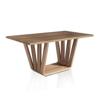 Estila Moderný jedálenský stôl Vita Naturale s drevenou podstavou 180/200cm obrázok