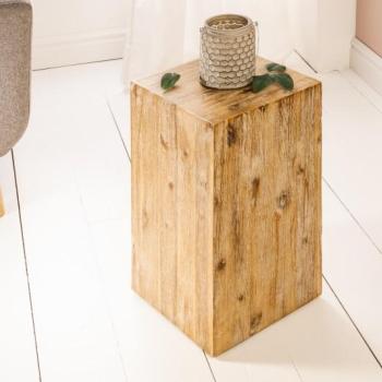 Estila Moderný masívny štýlový podstavec Eskil akácia 50cm obrázok
