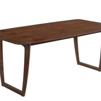 Estila Moderný obdĺžnikový jedálenský stôl Nordica Nogal z orechovo hnedého dreva s dvoma pármi spojených nožičiek 160/200cm. obrázok