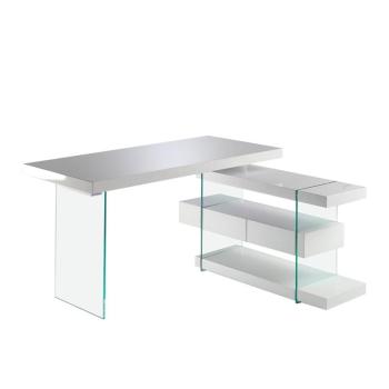Estila Moderný pracovný stôl Forma Moderna so sklenenými nožičkami 140cm obrázok