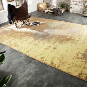 Estila Orientálny vkusný koberec Adassil žltej farby s industriálnym nádychom 350cm obrázok