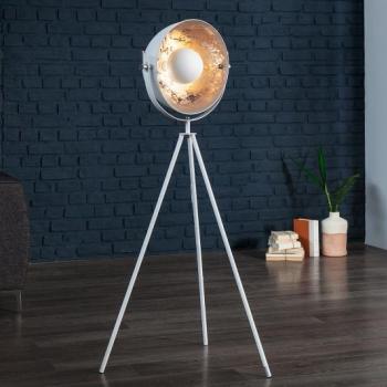 Estila Originálna moderná stojaca lampa Studio 140cm biela/strieborná obrázok