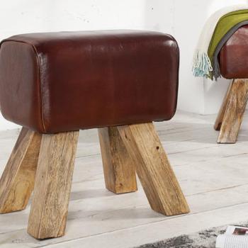 Estila Originálna stolička Bock II 45cm koža obrázok