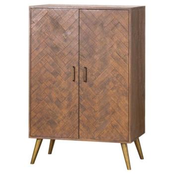 Estila Retro barová skrinka HAVANA ORO so zlatými nožičkami 150cm obrázok