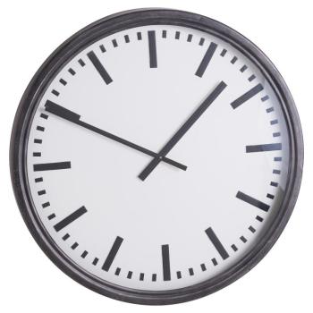 Estila Retro nástenné hodiny Ceides s čiernym kovovým rámom a ciferníkom 80cm obrázok