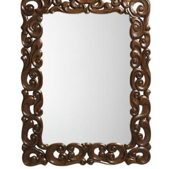 Estila Rustikálne luxusné nástenné zrkadlo M-VINTAGE s rámom z masívneho dreva tmavohnedej farby 120cm obrázok