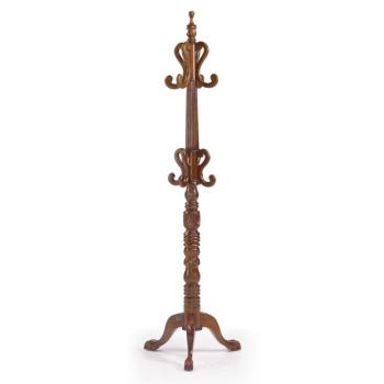 Estila Rustikálny luxusný vešiak M-VINTAGE z masívneho dreva tmavohnedej farby s vyrezávaním 190cm obrázok