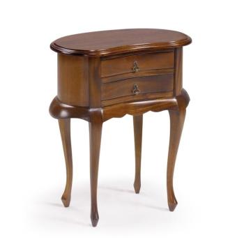 Estila Rustikálny masívny nočný stolík M-VINTAGE v hnedej farbe s dvomi zásuvkami 61cm obrázok