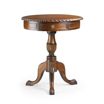 Estila Rustikálny okrúhly príručný stolík M-VINTAGE z masívu v štýle chippendale 60cm obrázok