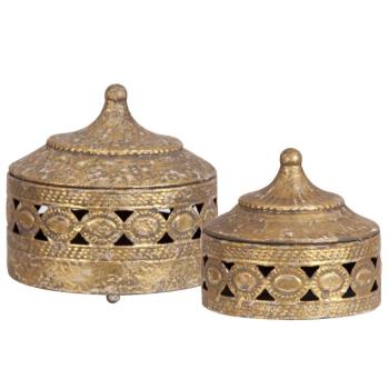 Estila Set kovových šperkovníc 2ks ( 21cm a 18cm) obrázok