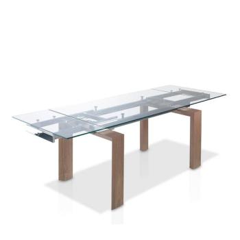 Estila Sklenený jedálenský stôl Vita Naturale rozkladací 160cm obrázok