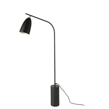 Estila Stmievateľná stojaca lampa Nero Marquina s polohovateľným tienidlom v prevedení mramor oceľ čierna 147cm obrázok