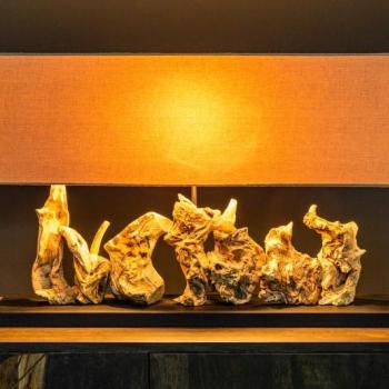 Estila Štýlová a dizajnová široká stolná lampa Alaska 54cm obrázok