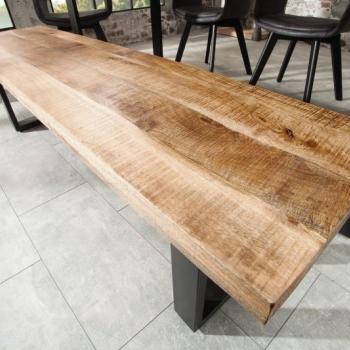 Estila Štýlová industriálna lavica z masívu Steele Craft 170cm obrázok