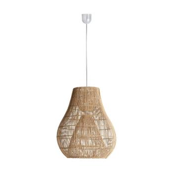Estila Štýlová ratanová závesná lampa Brodas vo vidieckom štýle hnedej farby 75cm obrázok