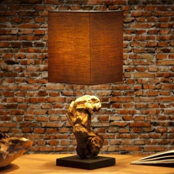 Estila Štýlová stolná lampa Hypnotic 45cm hnedá obrázok