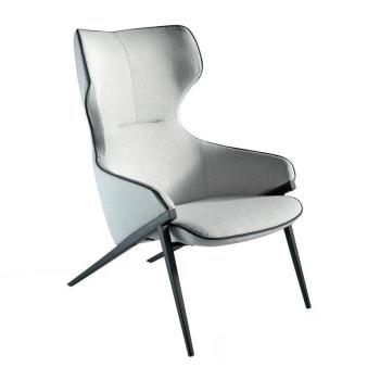 Estila Štýlové kreslo Forma Moderna biele s nožičkami z kovu 102cm obrázok
