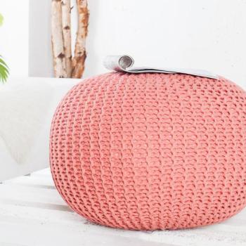 Estila Štýlové retro sedátko Stool 50cm koral obrázok