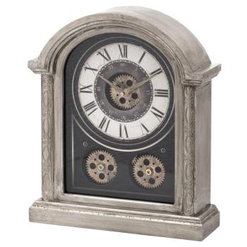 Estila Štýlové stolové hodiny Antique v striebornom antickom prevedení 40cm obrázok
