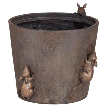 Estila Štýlový bronzový kvetináč Mice obrázok