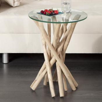 Estila Štýlový jedinečný odkladací stolík Driftwood 35cm obrázok