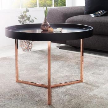 Estila Štýlový konferenčný stolík Modul 60cm čierna/meď obrázok