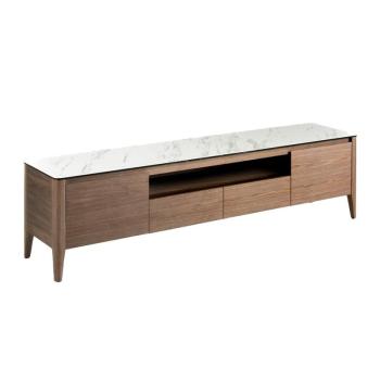 Estila TV stolík Vita Naturale s vrchnou doskou v prevedení biely mramor 200cm obrázok