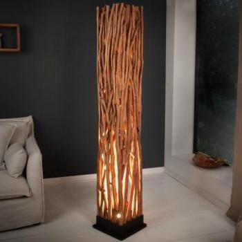 Estila Vidiecka štýlová stojaca lampa Euphoria z masívneho dreva 178cm obrázok