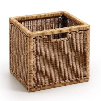 Estila Vidiecky štýlový košík Rattan z prírodného materiálu v hnedej farbe 38cm obrázok