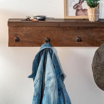 Estila Vidiecky štýlový vešiak Hemingway z recyklovaného dreva 60cm obrázok