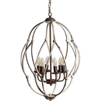 Estila Vintage luster Cerebea s kovovou hnedo-bielou konštrukciou s patinou s vintage efektom 73cm obrázok
