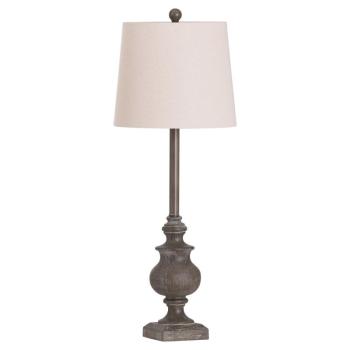Estila Vintage vysoká stolná lampa Pombas s podstavcom zo živice a krémovým kruhovým tienidlom 82cm obrázok