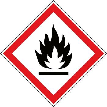 GHS symbol: Horľavina, polyester, 100x100 mm, 4 ks obrázok