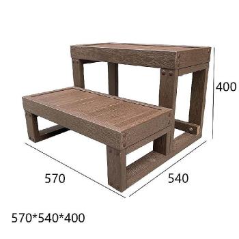 HANSCRAFT Schodíky k vírivke - coffee - 2 stupne (šírka 57 cm) obrázok