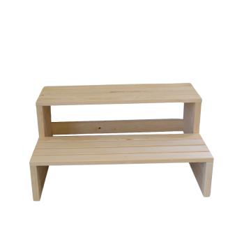 HANSCRAFT Schodíky k vírivke NATURAL - 2 nášľapy, šírka 100 cm obrázok