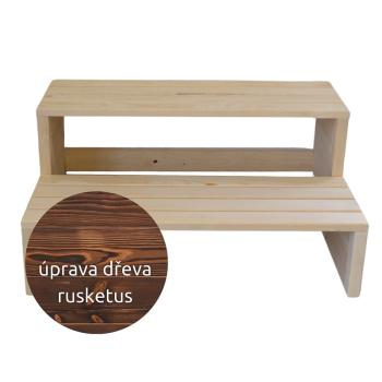 HANSCRAFT Schodíky k vírivke RUSKETUS - 2 nášľapy, šírka 100 cm obrázok