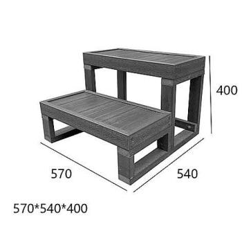 HANSCRAFT Schodíky k vírivke - šedej - 2 stupne (šírka 57 cm) obrázok