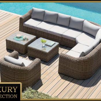 I-zahradninabytek.cz Ratanová modulová zostava BORNEO LUXURY pre 8 osôb (hnedá) obrázok