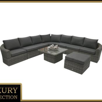 I-zahradninabytek.cz Ratanová modulová zostava BORNEO LUXURY pre 8 osôb (sivá) obrázok