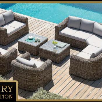 I-zahradninabytek.cz Ratanová modulová zostava BORNEO LUXURY pre 9 osôb (hnedá) obrázok