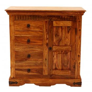 indickynabytok.sk - Komoda Jali s úložným priestorom 90x90x45 z indického masívu palisander obrázok