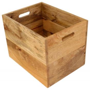 indickynabytok.sk - Kôš na noviny 40x30x30 Gita indický masív mango obrázok