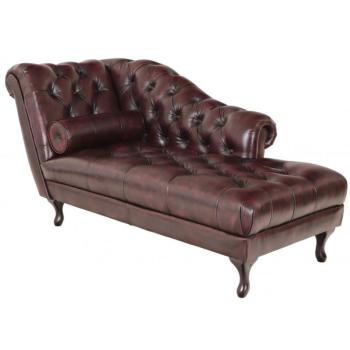 indickynabytok.sk - Leňoška Chesterfield Delano z pravej hovädzej kože New Red obrázok