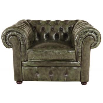 indickynabytok.sk - Pohovka jednomiestna Chesterfield Comfort z pravej hovädzej kože Green obrázok