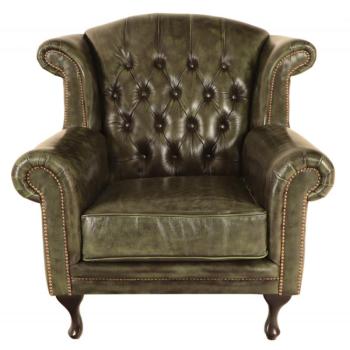 indickynabytok.sk - Pohovka jednomiestna Chesterfield Crown z pravej hovädzej kože Green obrázok