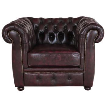 indickynabytok.sk - Pohovka jednomiestna Chesterfield Liverpool z pravej hovädzej kože New Red obrázok